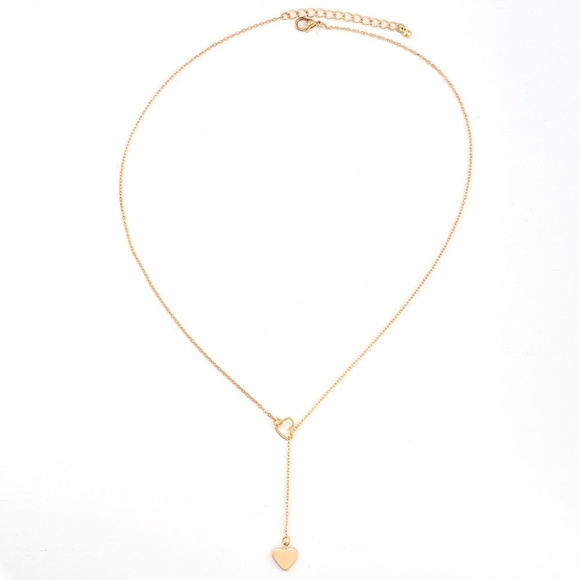 Boho Heart Lariat Necklace - Adjustable Choker - Picture 6 of 7